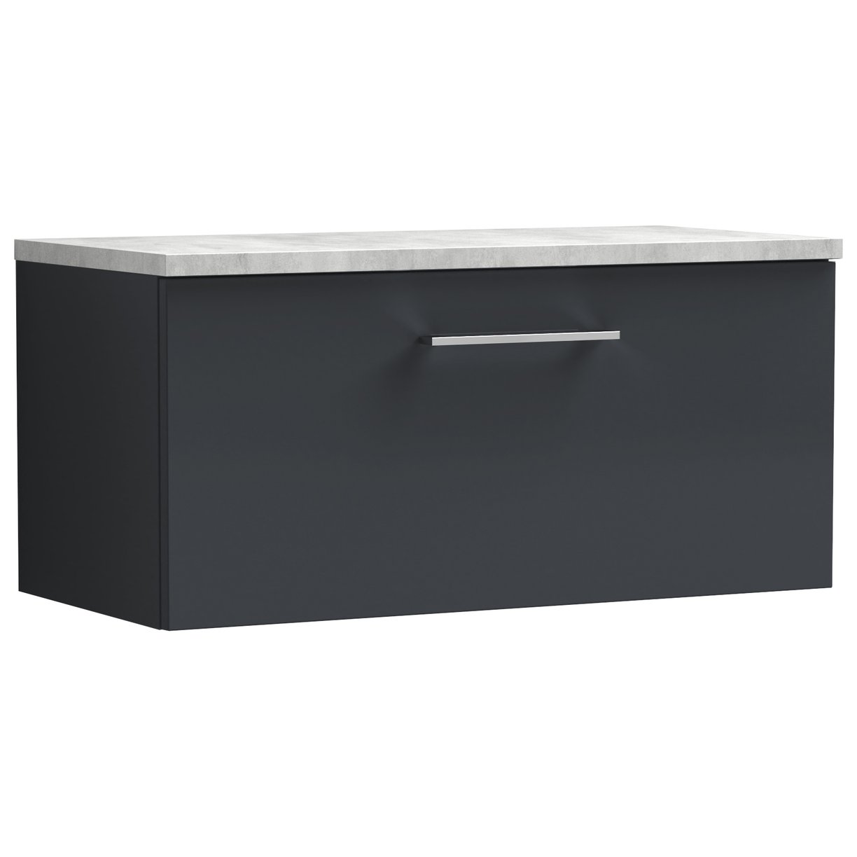 Arno 800mm Wall Hung 1-Drawer Vanity Unit & Laminate Worktop