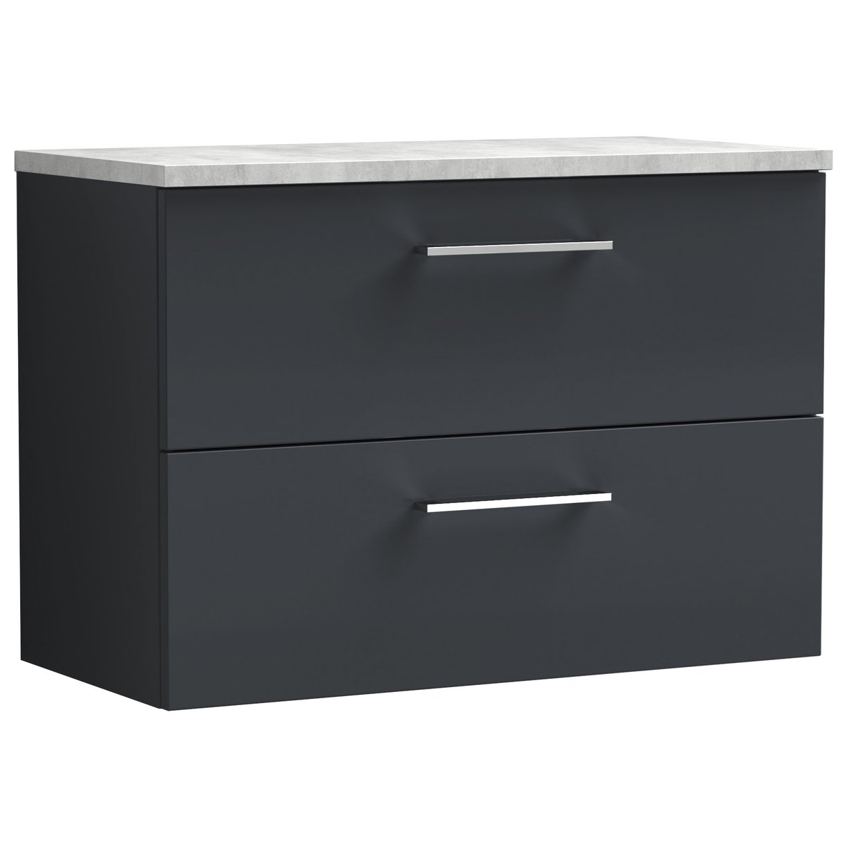 Arno 800mm Wall Hung 2-Drawer Vanity Unit & Laminate Worktop