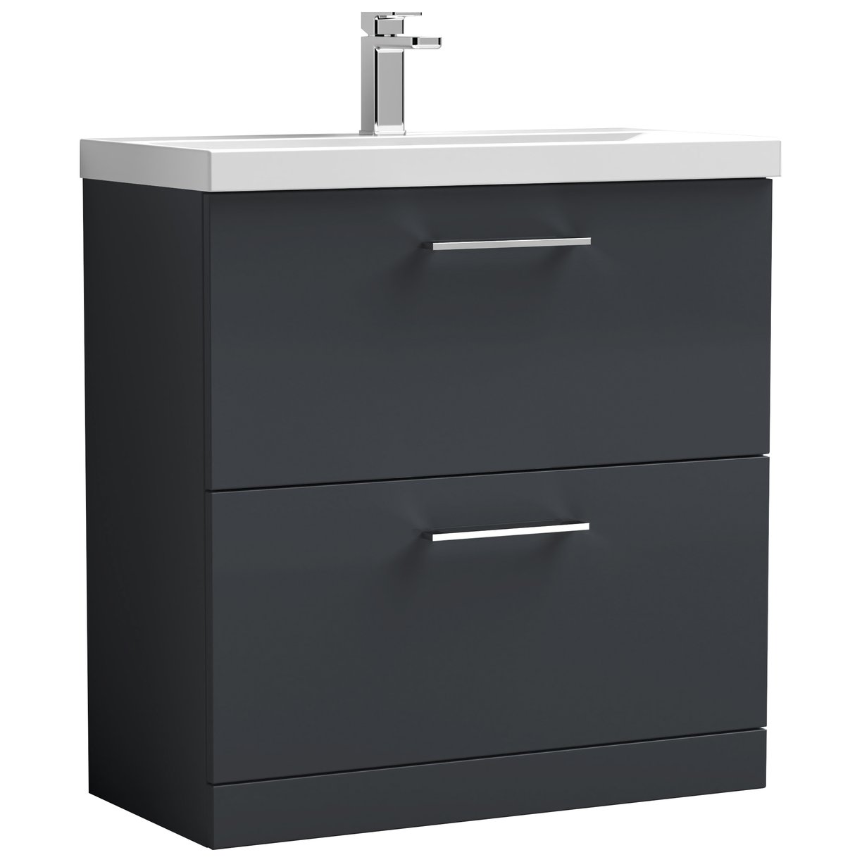 Arno 800mm Floor Standing 2-Drawer Vanity Unit & Mid-Edge Ceramic Basin