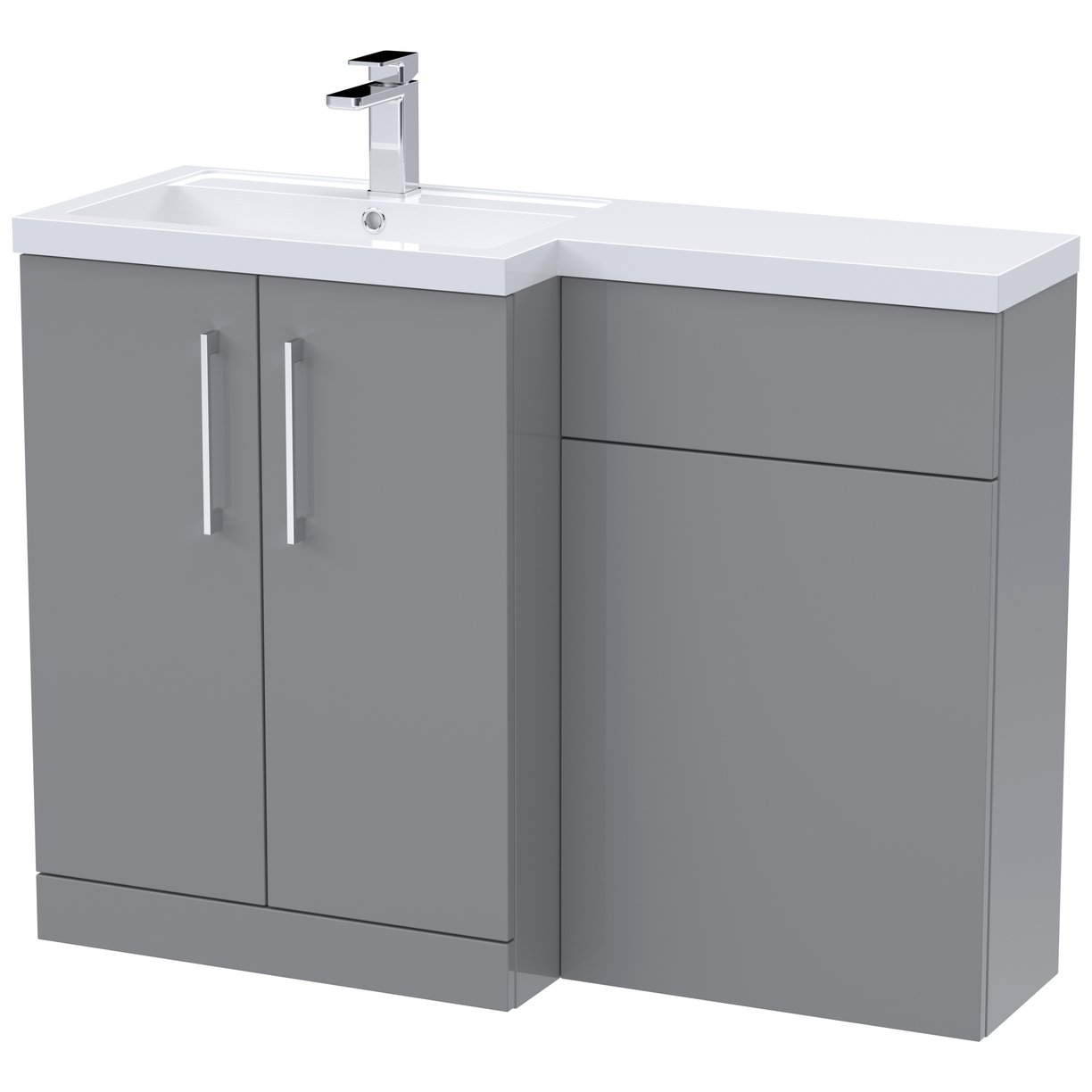Arno 1100mm L-Shaped Combination Vanity Unit Left Hand