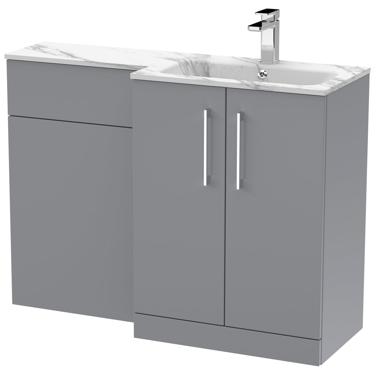 Arno 1100mm L-Shaped Combination Vanity Unit Right Hand