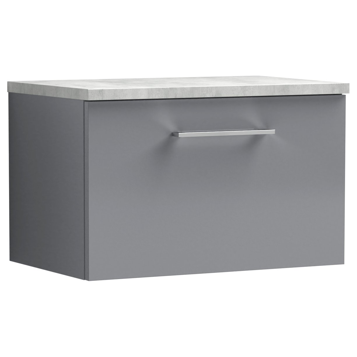 Arno 600mm Wall Hung 1-Drawer Vanity Unit & Laminate Worktop