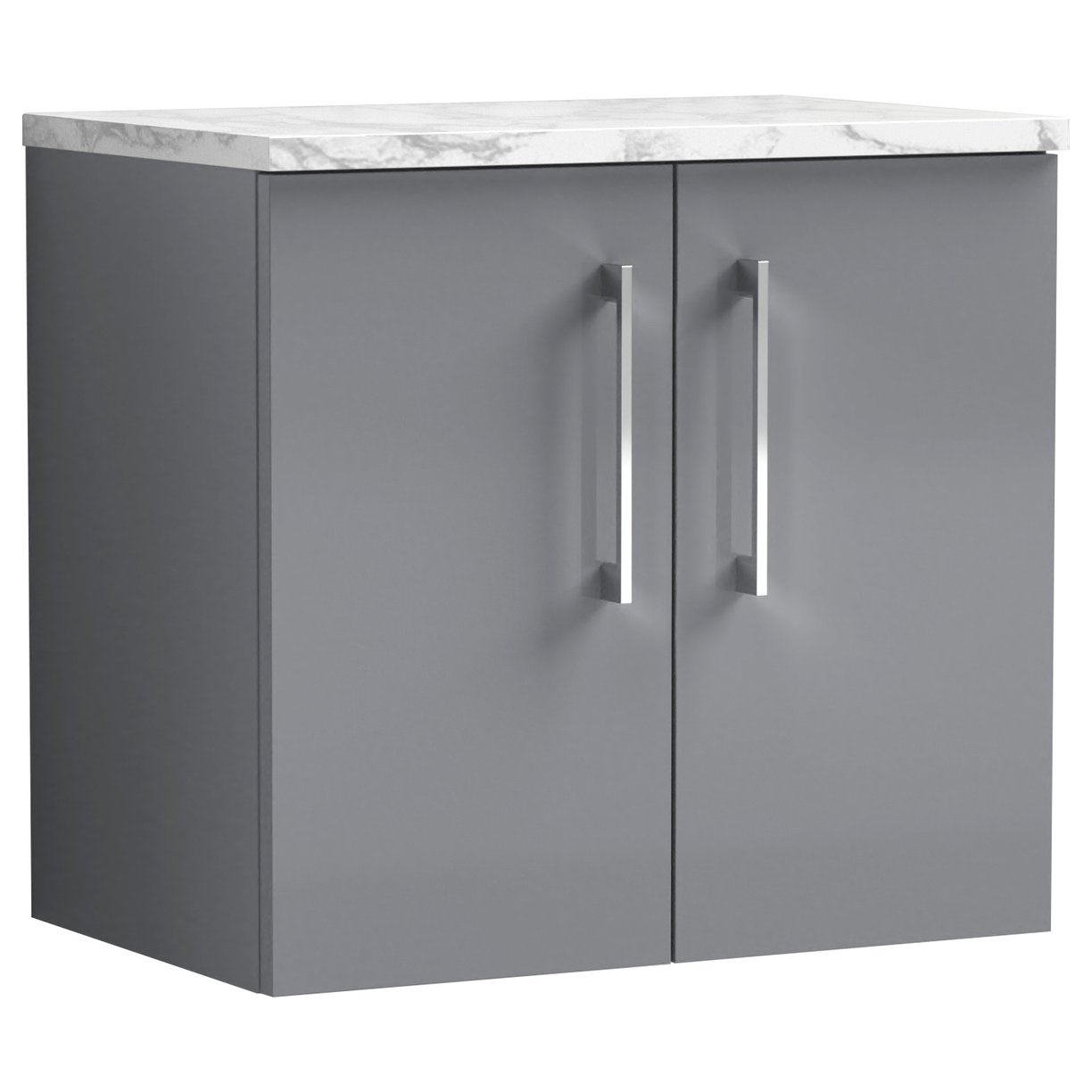 Arno 600mm Wall Hung 2-Door Vanity Unit & Laminate Worktop