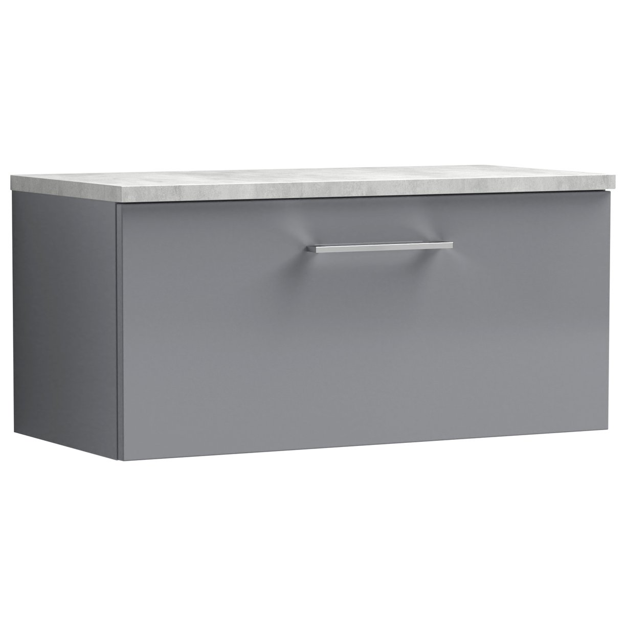 Arno 800mm Wall Hung 1-Drawer Vanity Unit & Laminate Worktop