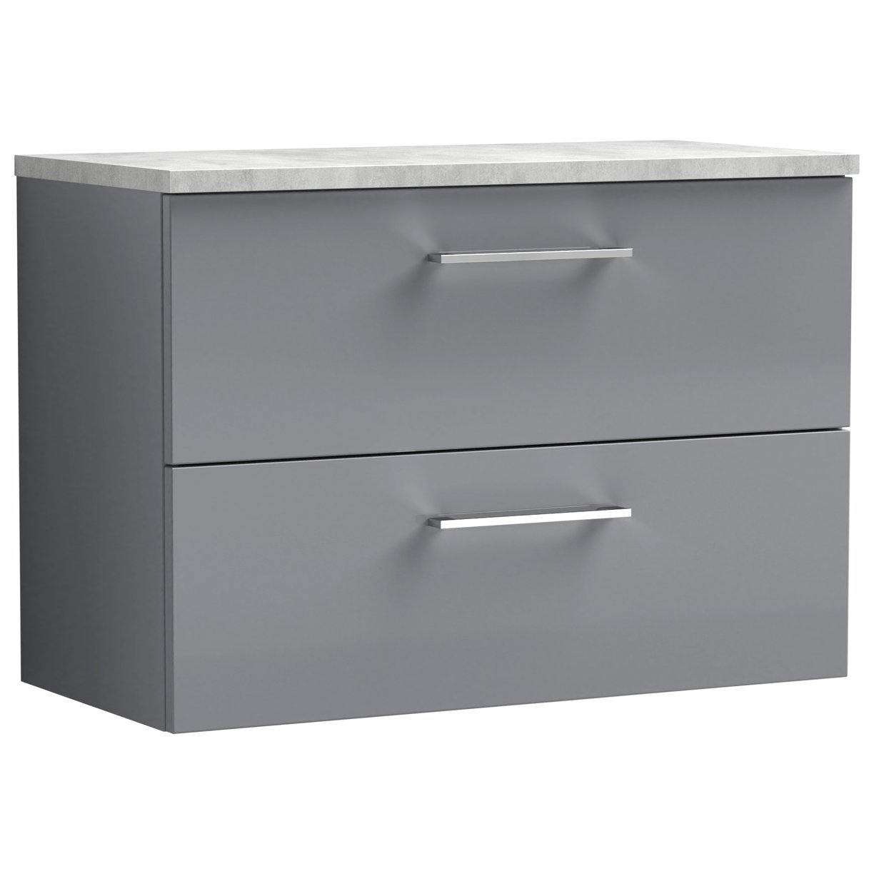 Arno 800mm Wall Hung 2-Drawer Vanity Unit & Laminate Worktop