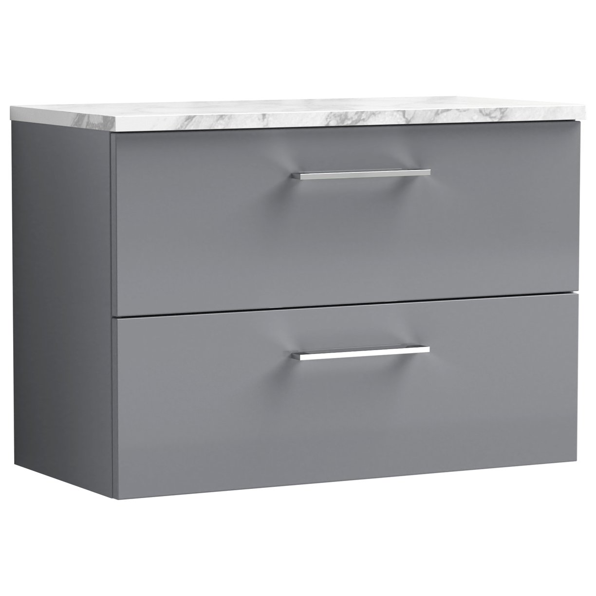 Arno 800mm Wall Hung 2-Drawer Vanity Unit & Laminate Worktop