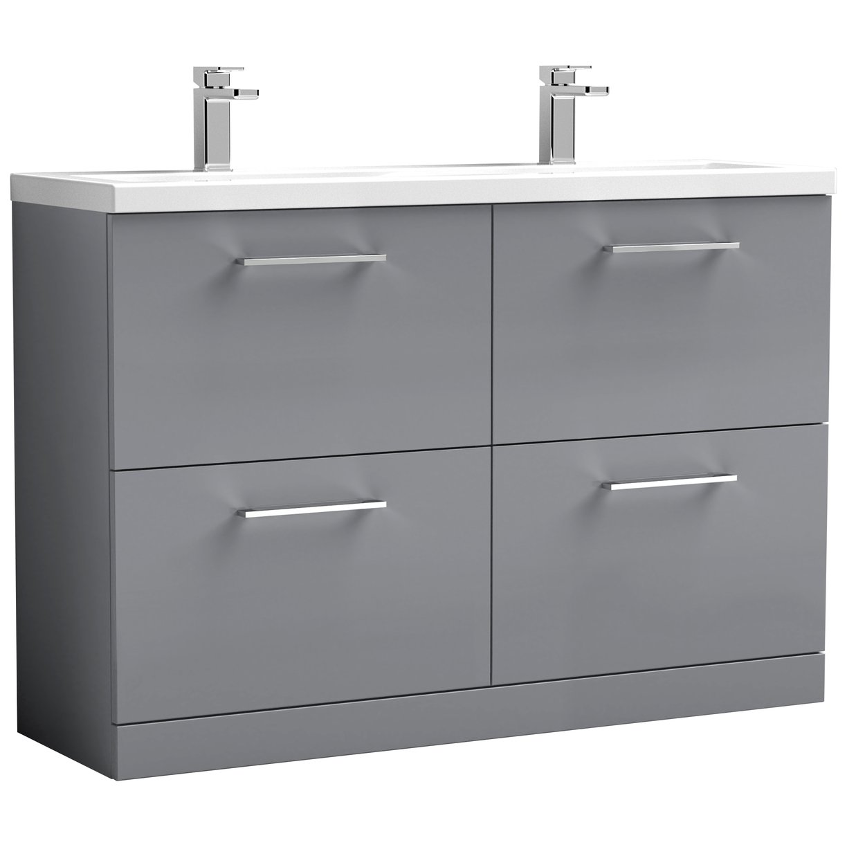 Arno 1200mm Floor Standing 4 Drawer Vanity Unit & Double Basin