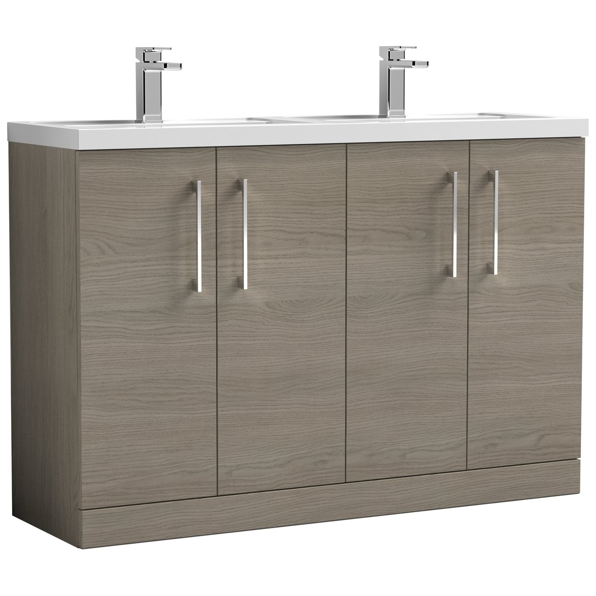 Arno 1200mm Floor Standing 4 Door Vanity Unit & Double Basin