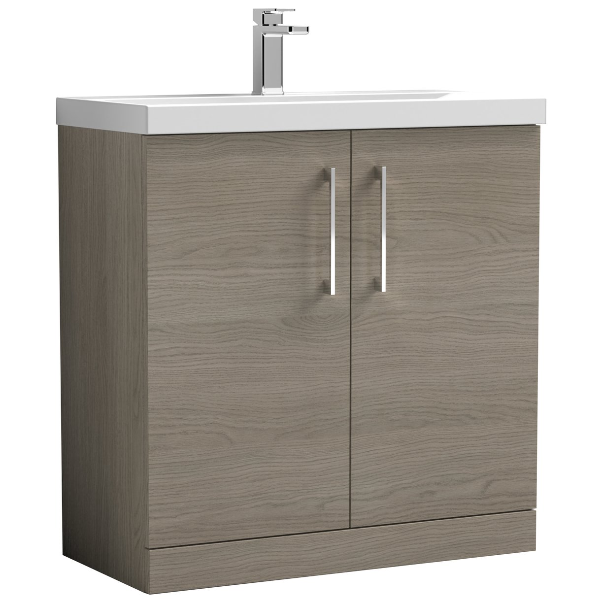 Arno 800mm Floor Standing 2-Door Vanity Unit & Thin-Edge Ceramic Basin