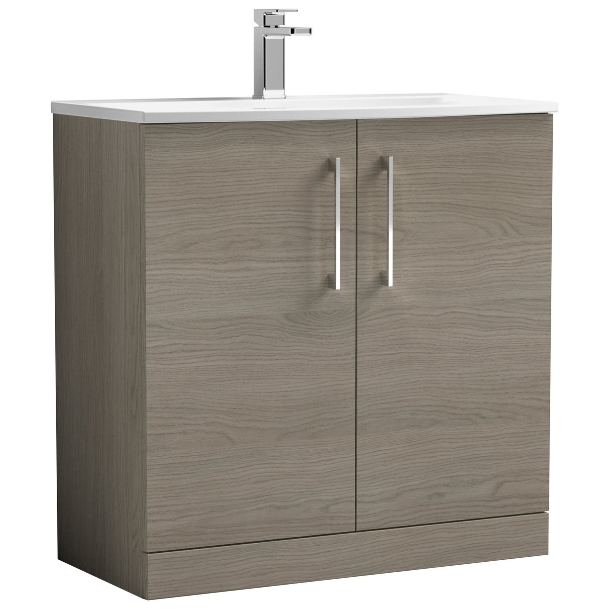 Arno 800mm Floor Standing 2-Door Vanity Unit & Curved Ceramic Basin