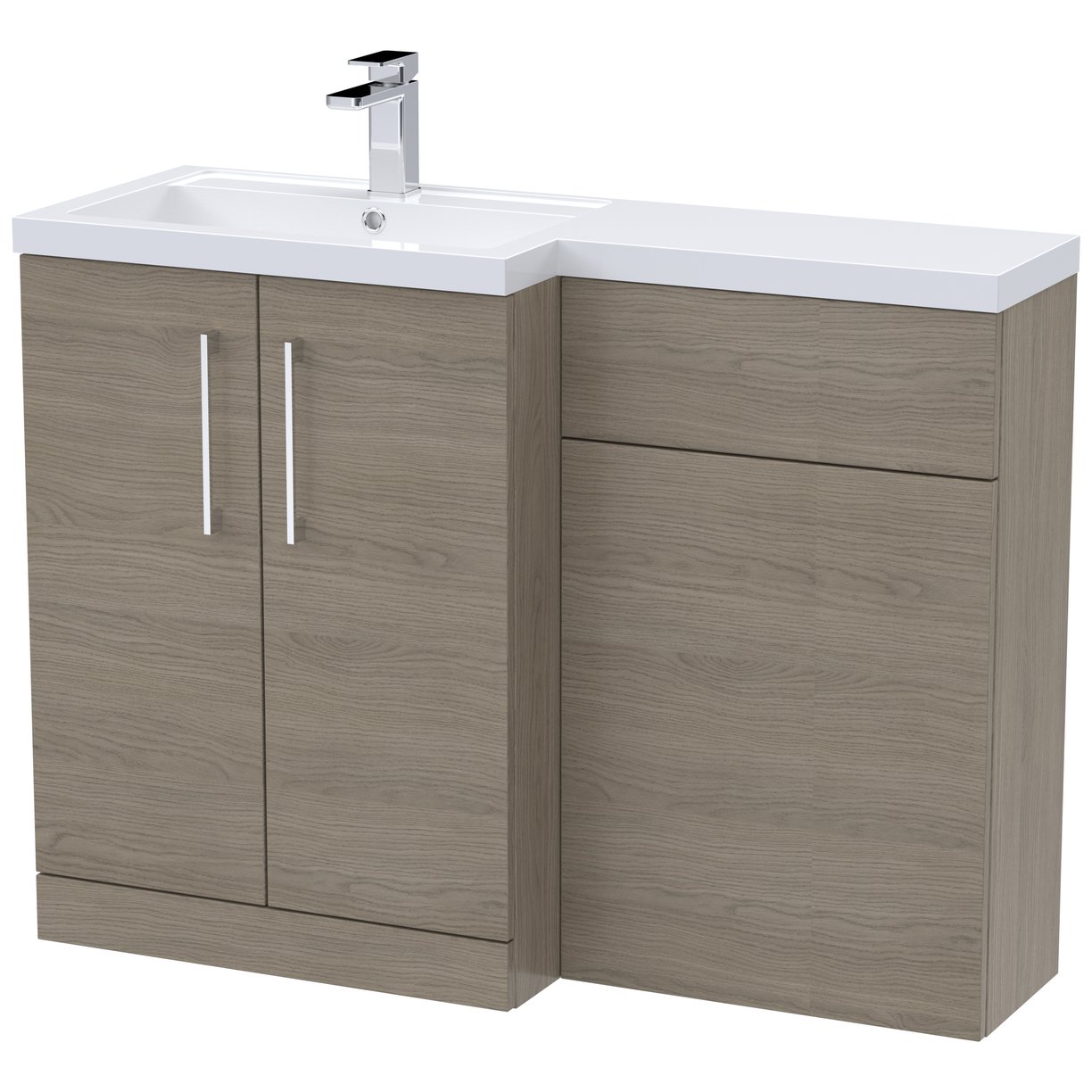 Arno 1100mm L-Shaped Combination Vanity Unit Left Hand