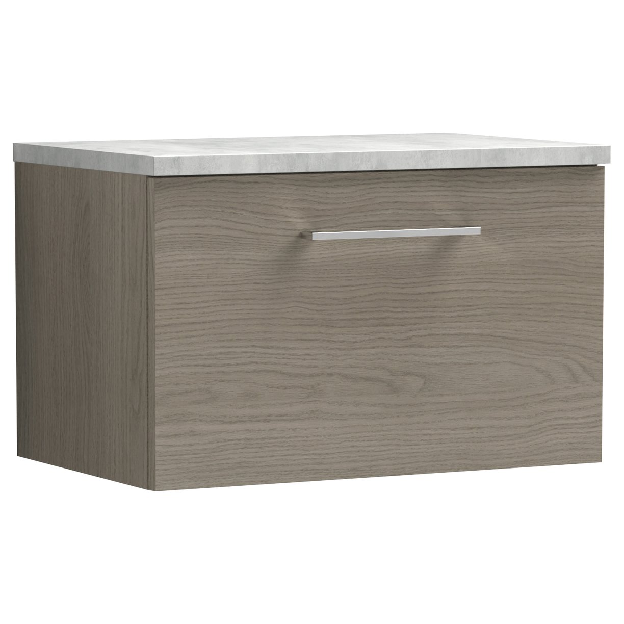 Arno 600mm Wall Hung 1-Drawer Vanity Unit & Laminate Worktop