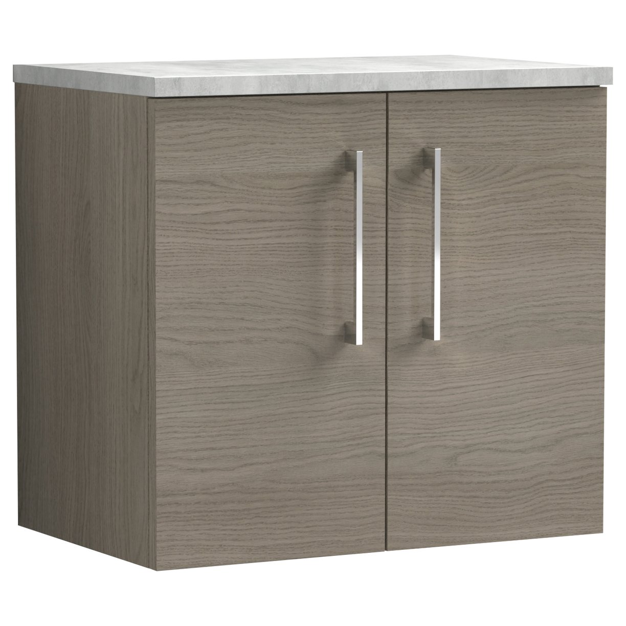 Arno 600mm Wall Hung 2-Door Vanity Unit & Laminate Worktop
