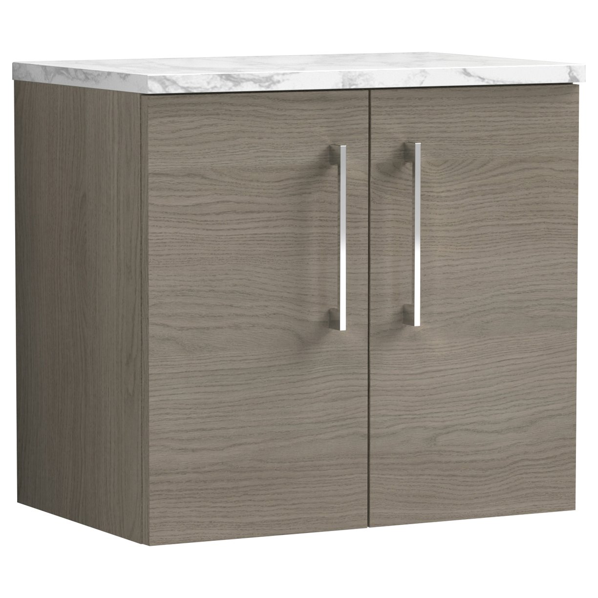 Arno 600mm Wall Hung 2-Door Vanity Unit & Laminate Worktop