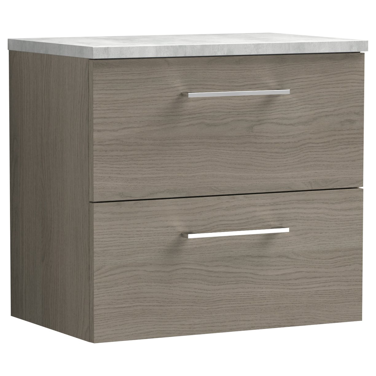 Arno 600mm Wall Hung 2-Drawer Vanity Unit & Laminate Worktop