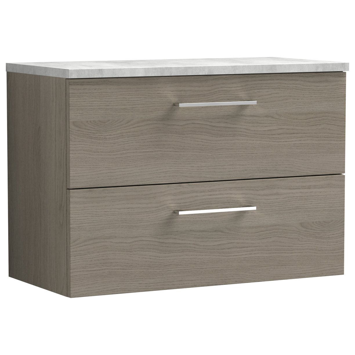 Arno 800mm Wall Hung 2-Drawer Vanity Unit & Laminate Worktop