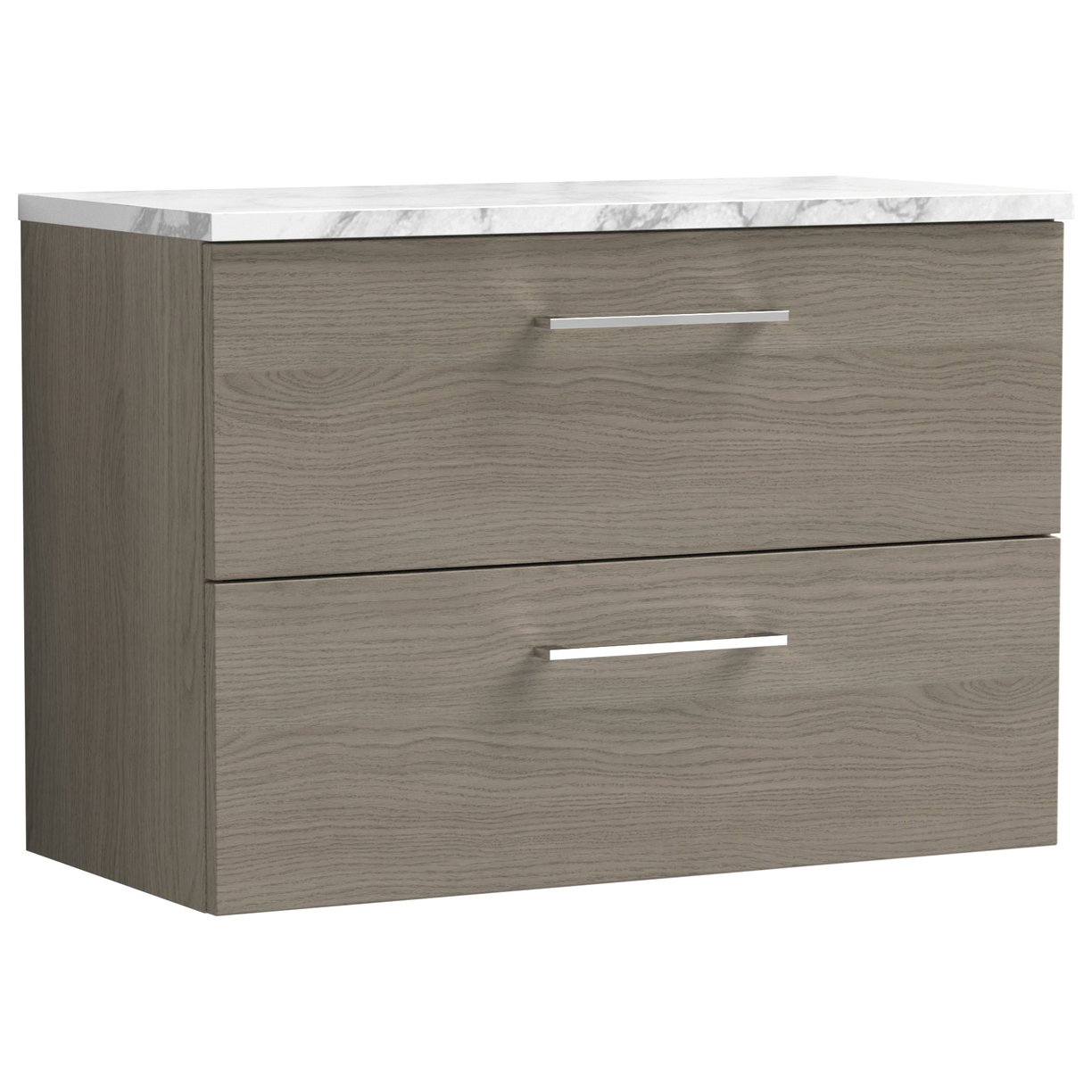 Arno 800mm Wall Hung 2-Drawer Vanity Unit & Laminate Worktop