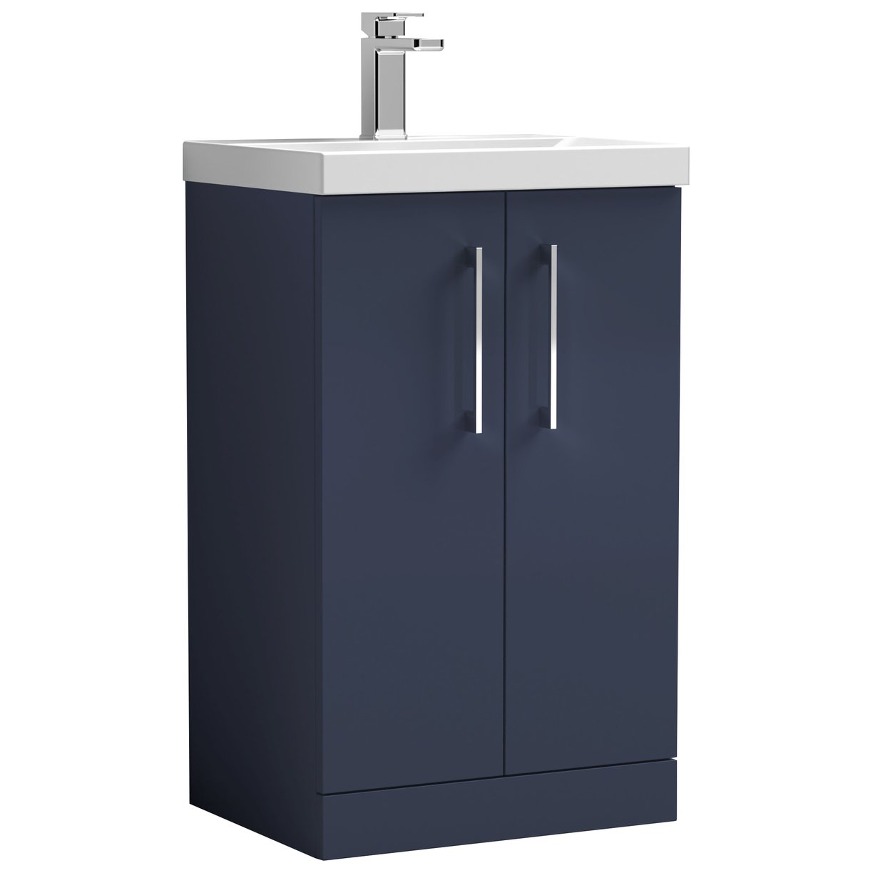 Arno 500mm Floor Standing 2-Door Vanity Unit & Mid-Edge Ceramic Basin