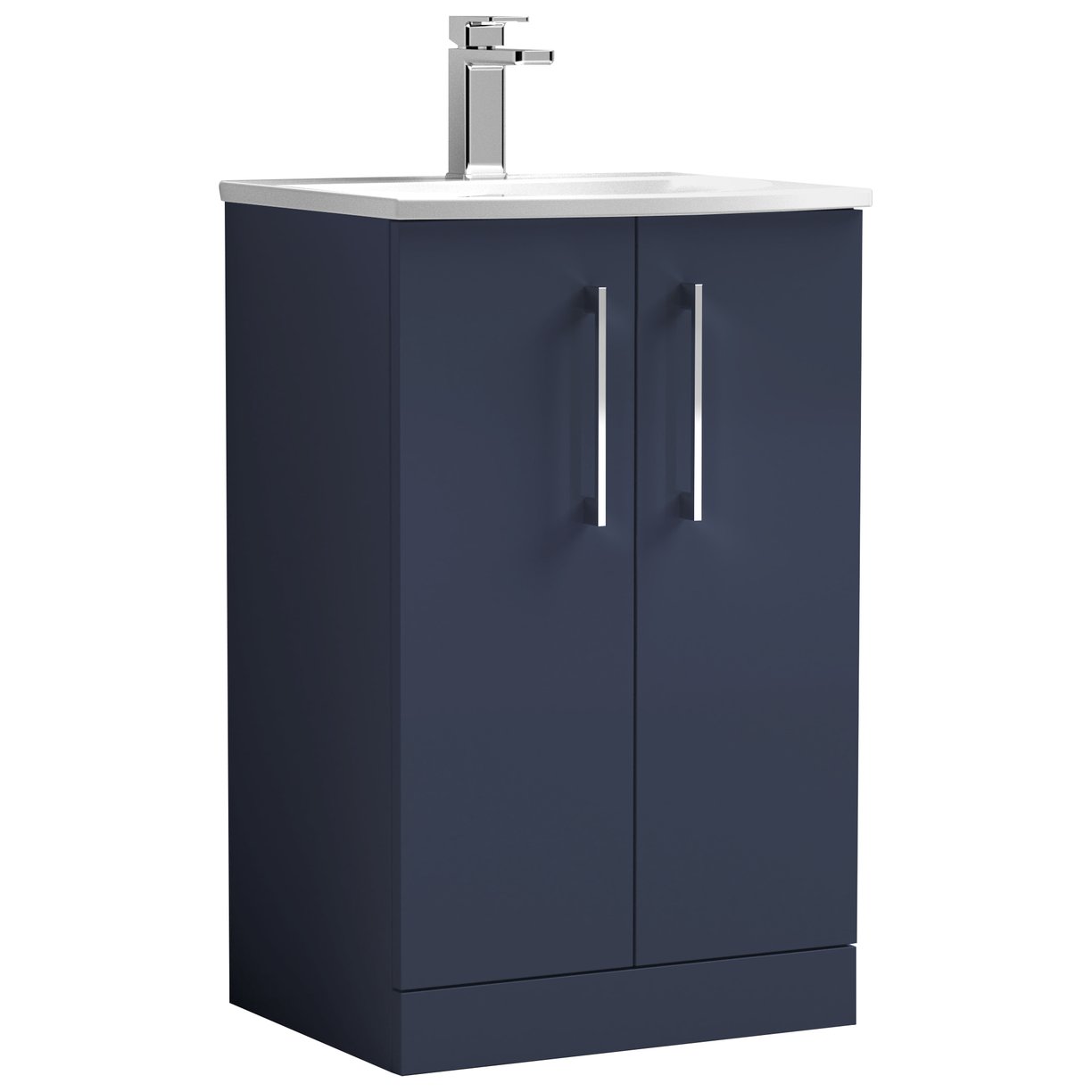 Arno 500mm Floor Standing 2-Door Vanity Unit & Curved Ceramic Basin