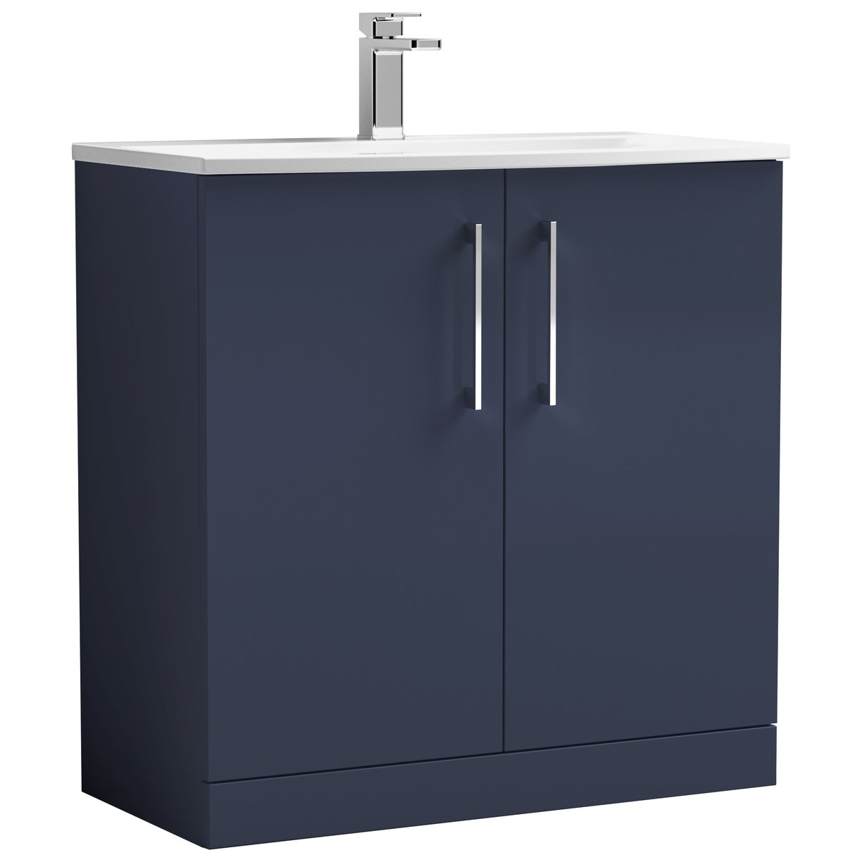 Arno 800mm Floor Standing 2-Door Vanity Unit & Curved Ceramic Basin