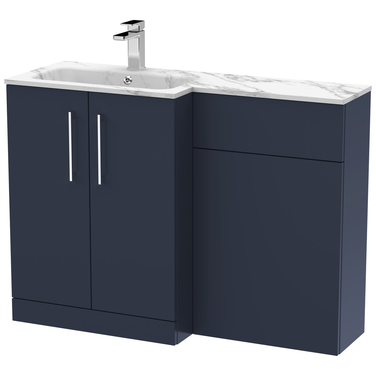 Arno 1100mm L-Shaped Combination Vanity Unit Left Hand