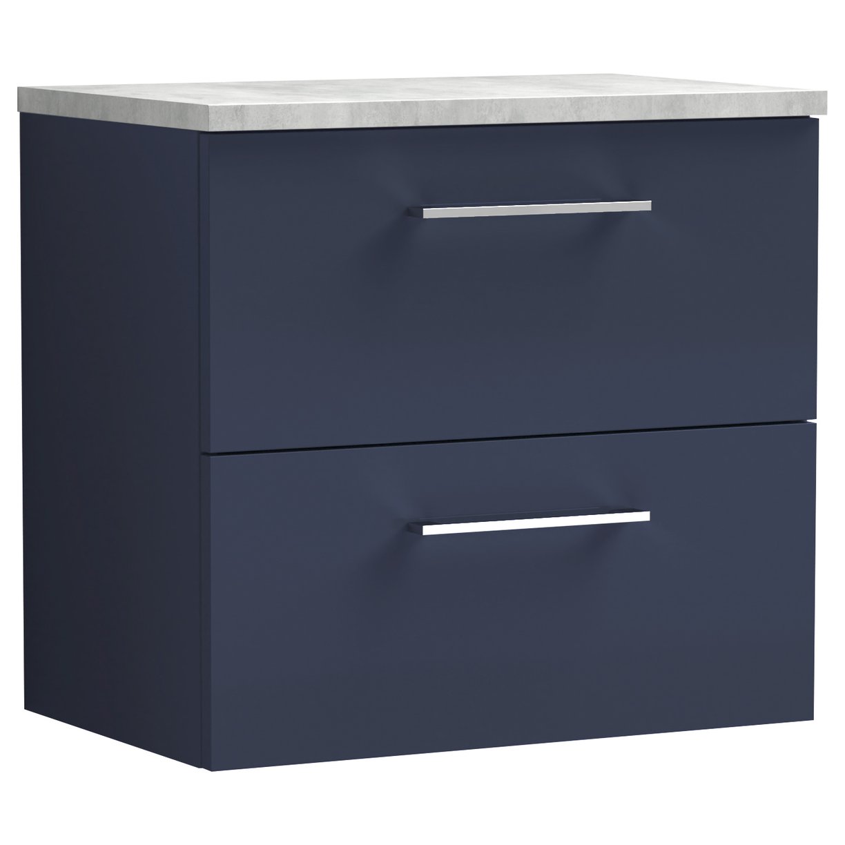 Arno 600mm Wall Hung 2-Drawer Vanity Unit & Laminate Worktop