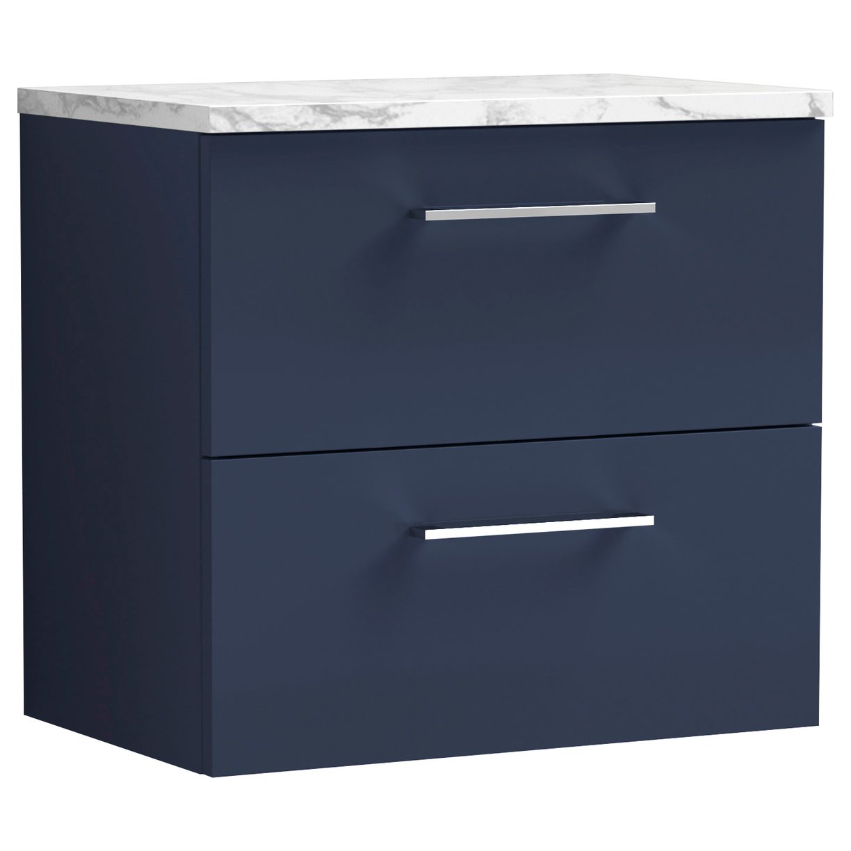 Arno 600mm Wall Hung 2-Drawer Vanity Unit & Laminate Worktop