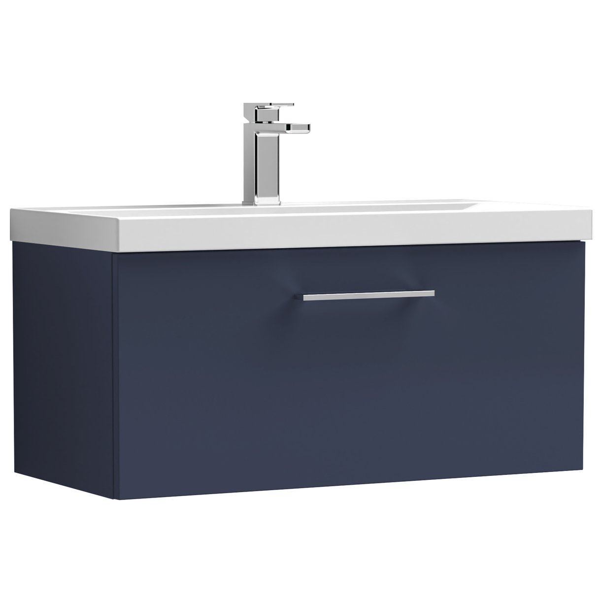 Arno 800mm Wall Hung 1-Drawer Vanity Unit & Mid-Edge Ceramic Basin