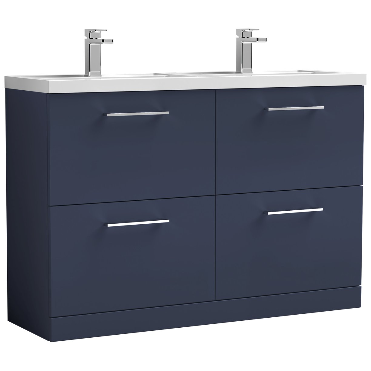Arno 1200mm Floor Standing 4 Drawer Vanity Unit & Double Basin