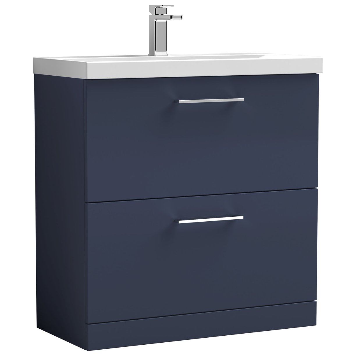 Arno 800mm Floor Standing 2-Drawer Vanity Unit & Mid-Edge Ceramic Basin