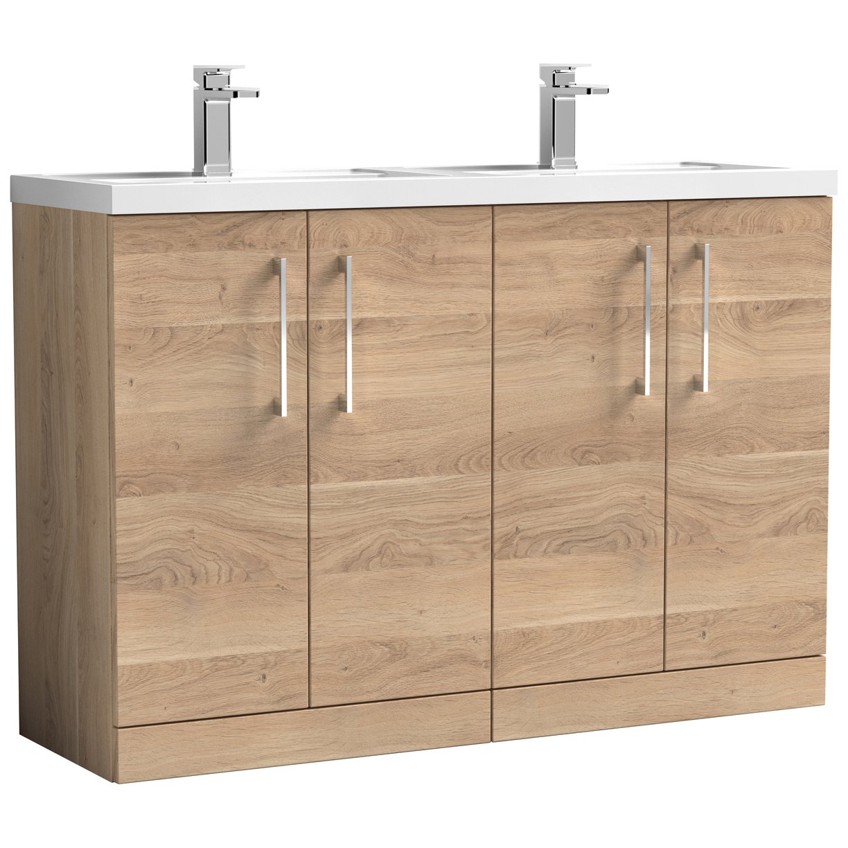 Arno 1200mm Floor Standing 4 Door Vanity Unit & Double Basin
