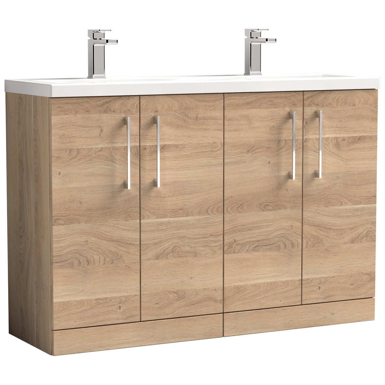Arno 1200mm Floor Standing 4 Door Vanity Unit & Double Basin