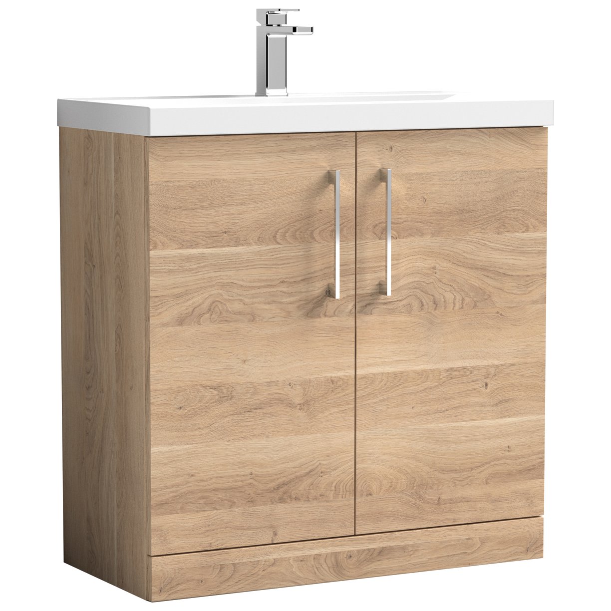Arno 800mm Floor Standing 2-Door Vanity Unit & Mid-Edge Ceramic Basin