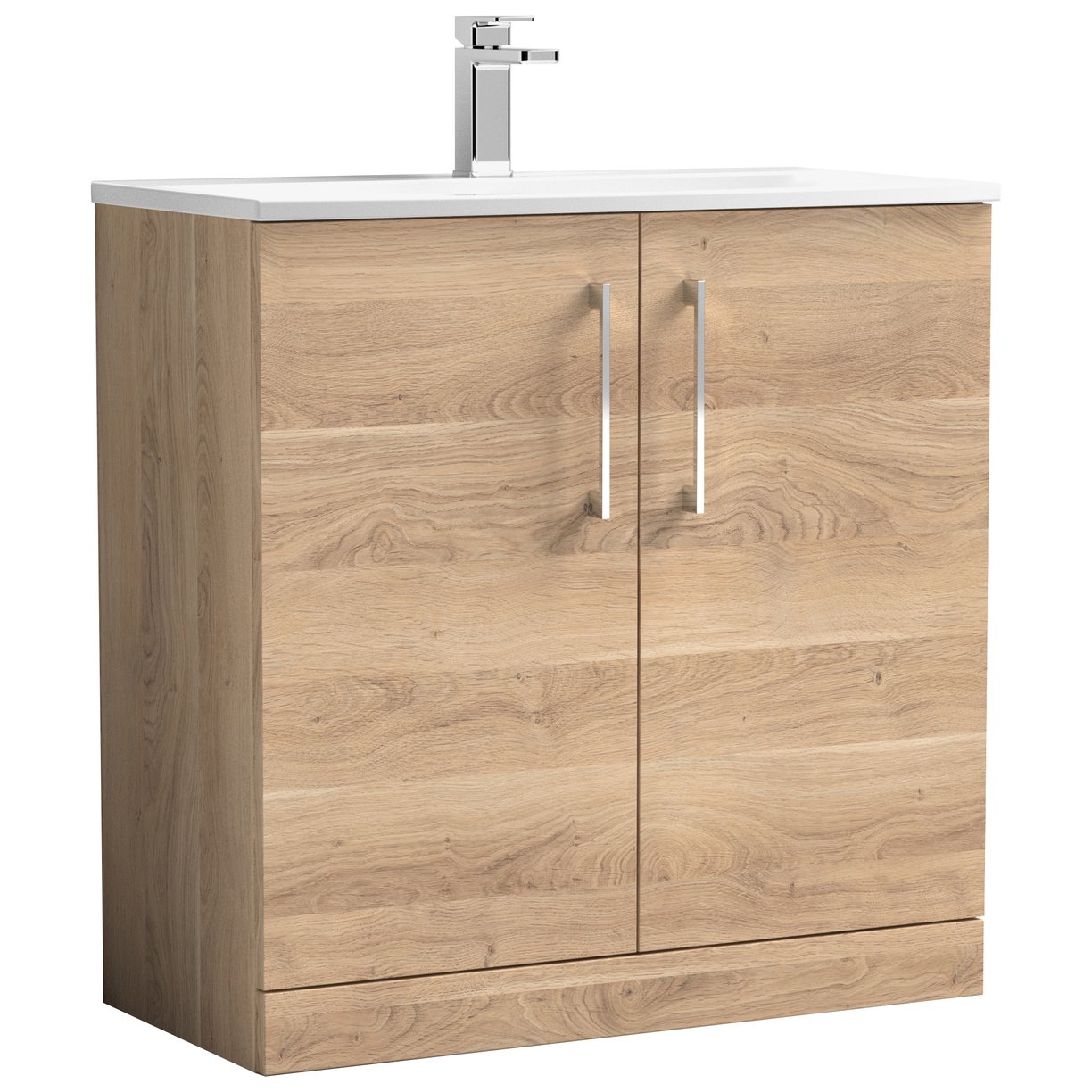 Arno 800mm Floor Standing 2-Door Vanity Unit & Curved Ceramic Basin