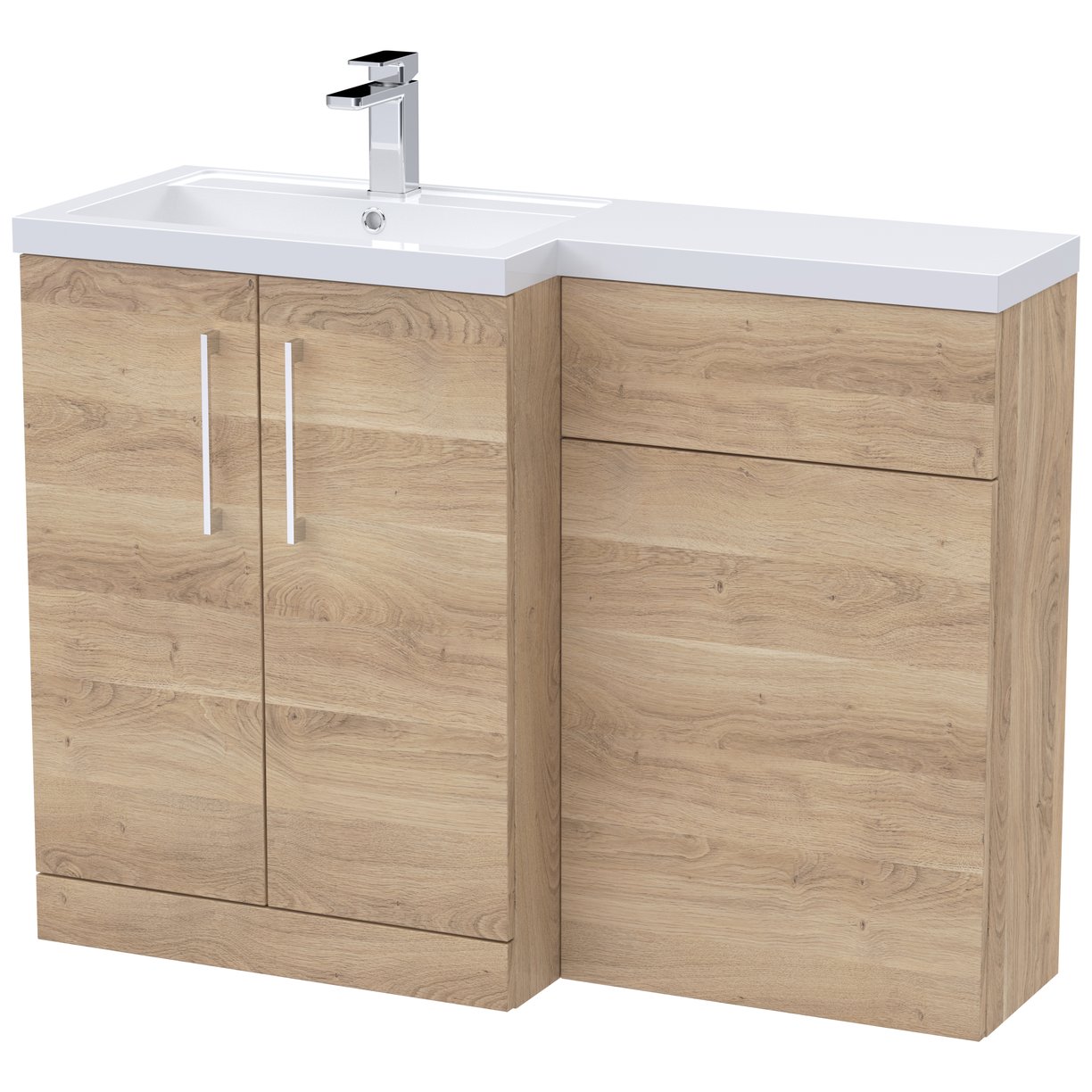 Arno 1100mm L-Shaped Combination Vanity Unit Left Hand