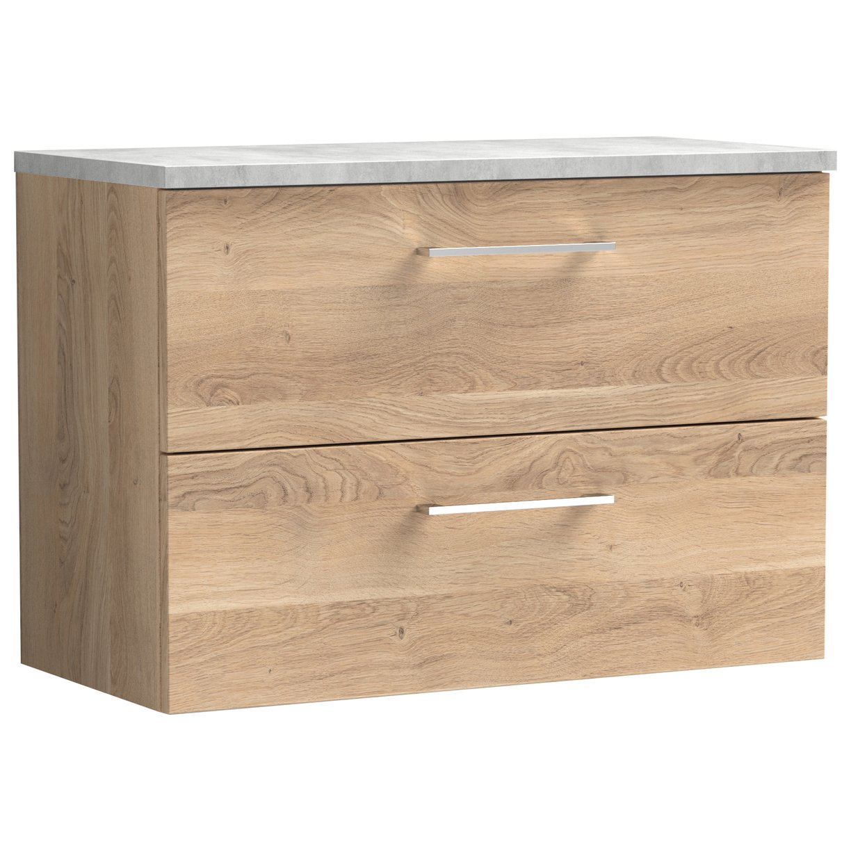 Arno 800mm Wall Hung 2-Drawer Vanity Unit & Laminate Worktop