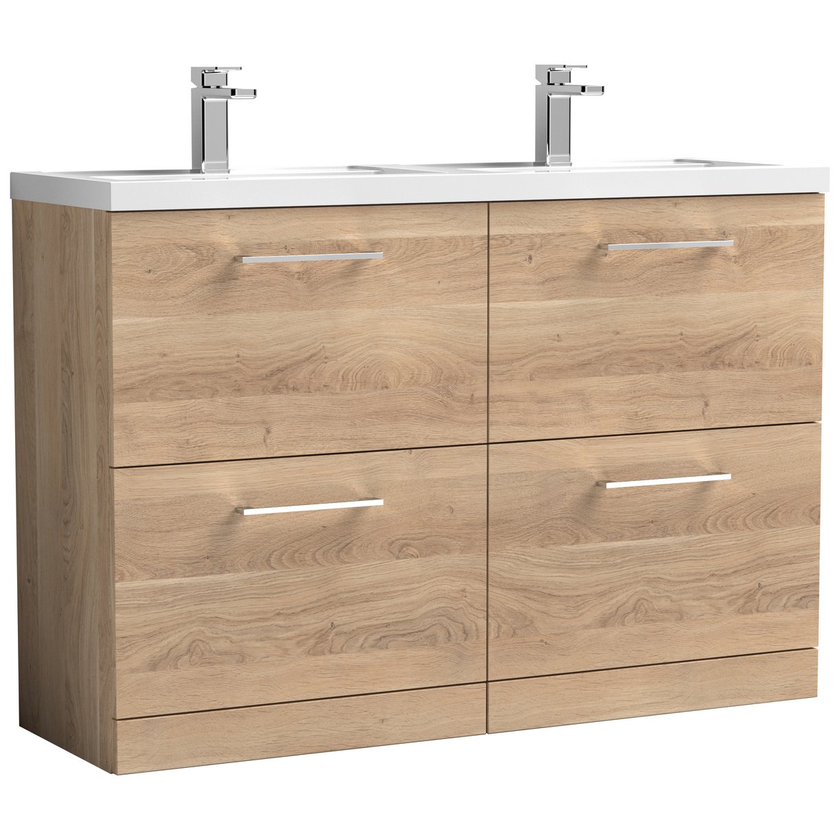 Arno 1200mm Floor Standing 4 Drawer Vanity Unit & Double Basin