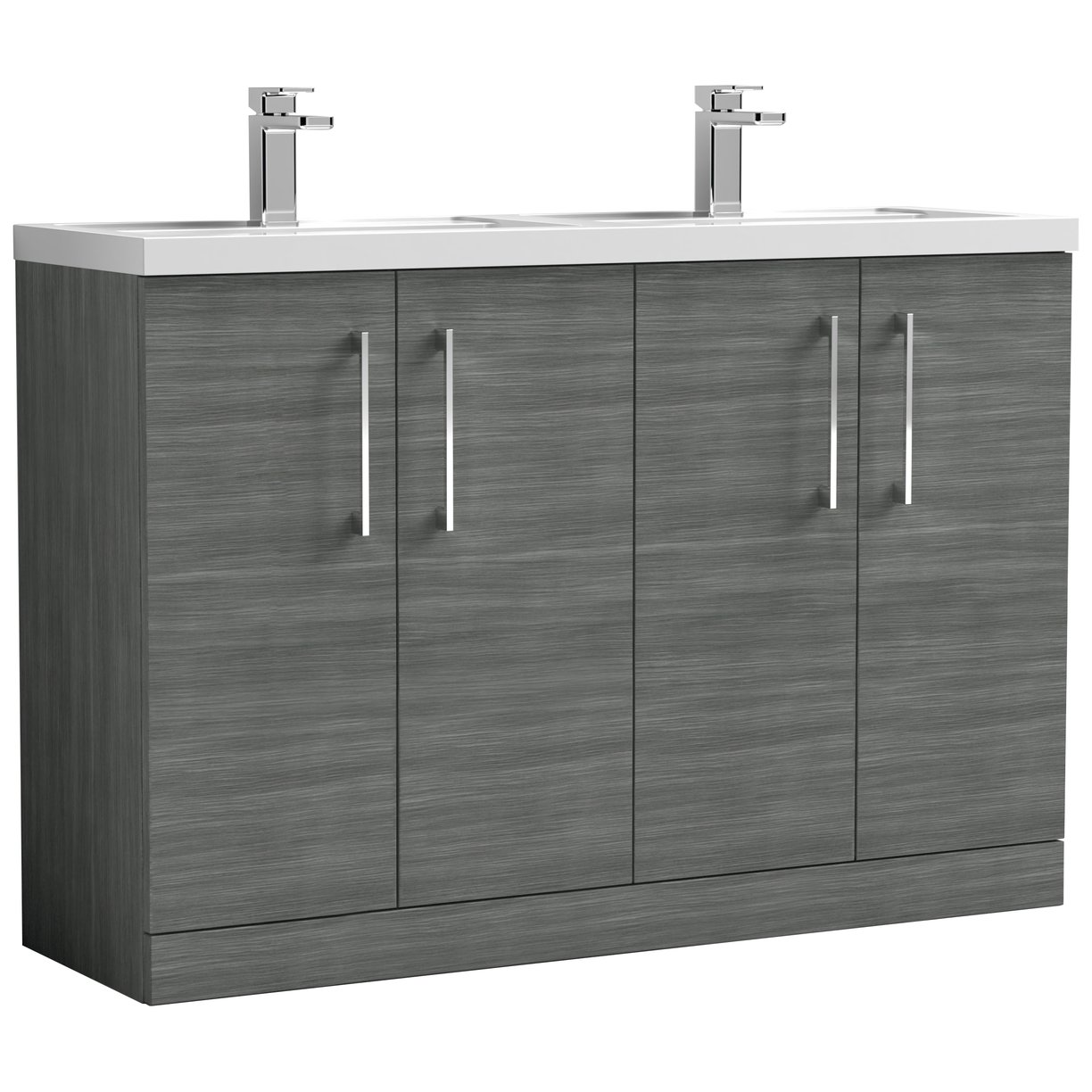 Arno 1200mm Floor Standing 4 Door Vanity Unit & Double Basin