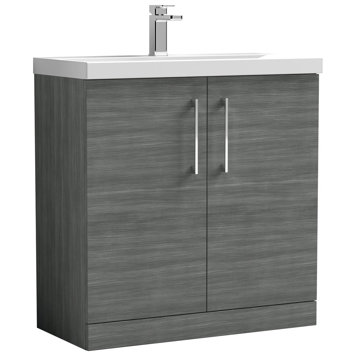 Arno 800mm Floor Standing 2-Door Vanity Unit & Mid-Edge Ceramic Basin