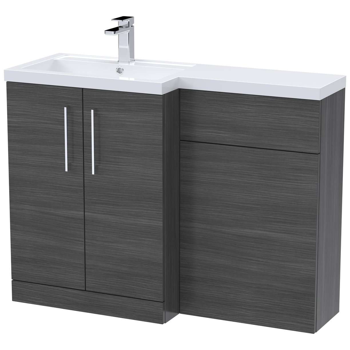 Arno 1100mm L-Shaped Combination Vanity Unit Left Hand