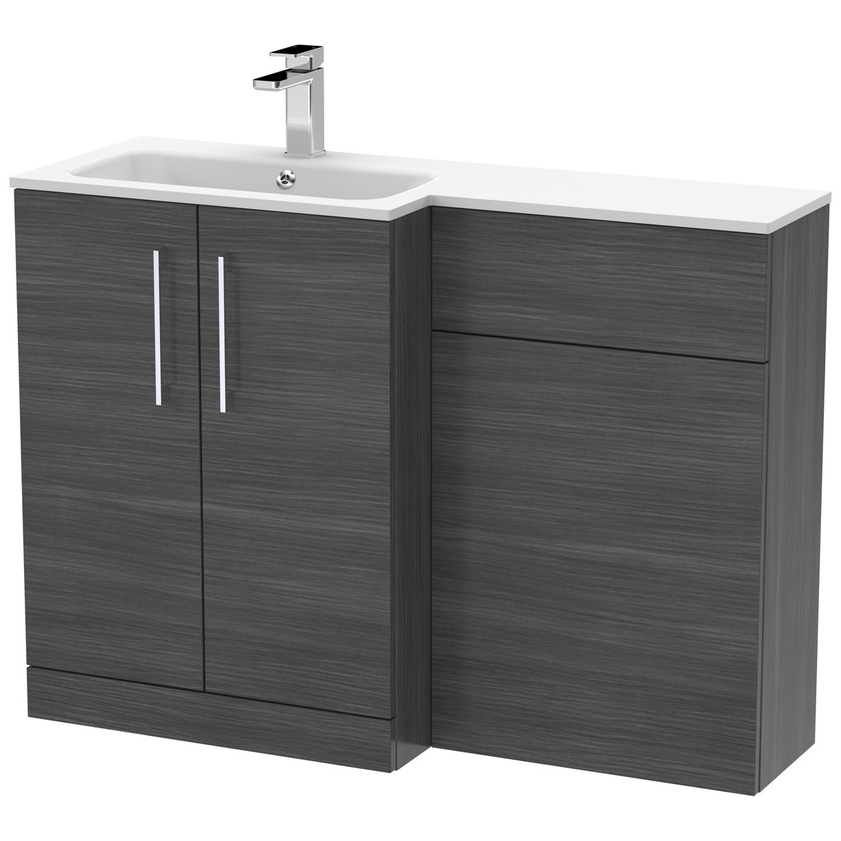 Arno 1100mm L-Shaped Combination Vanity Unit Left Hand