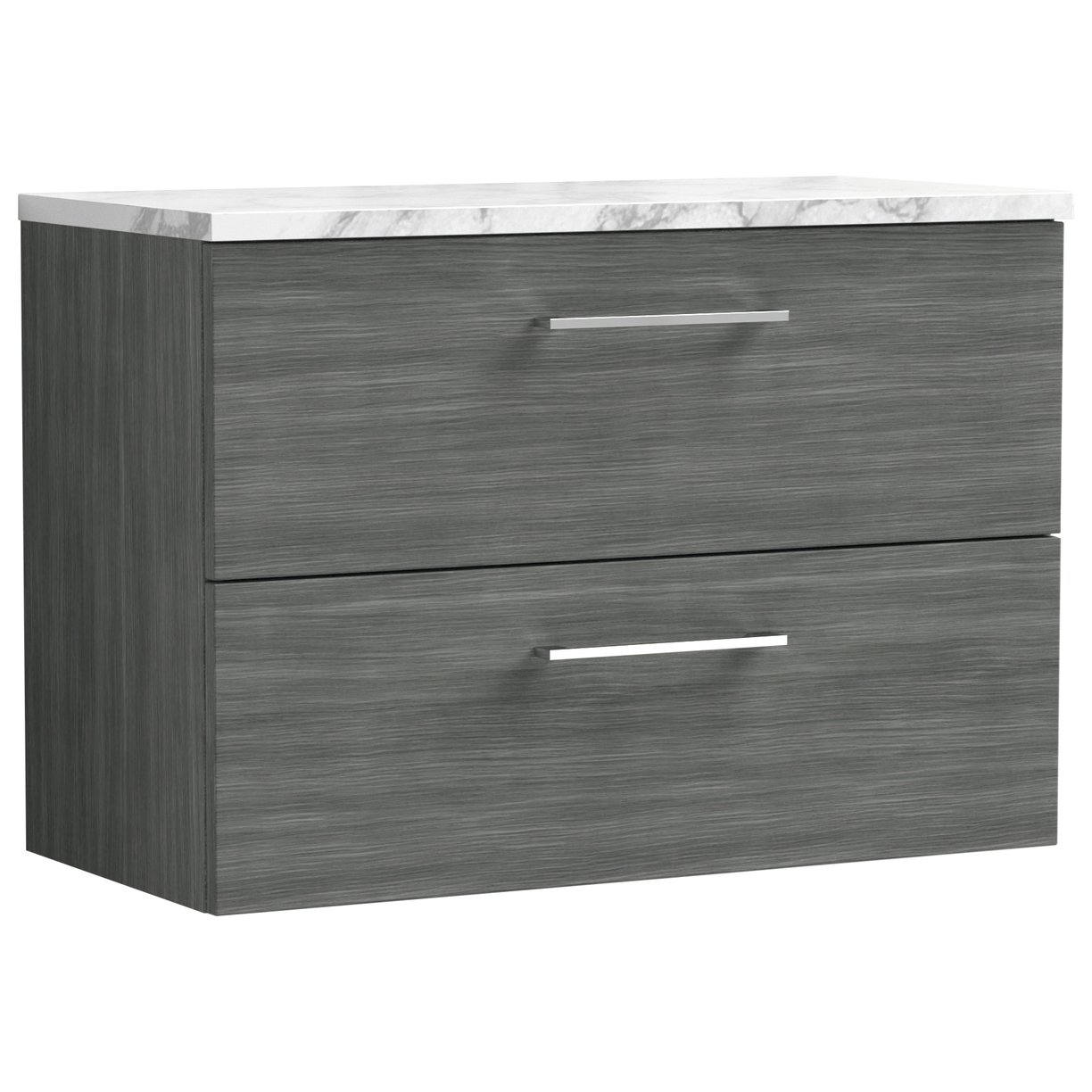 Arno 800mm Wall Hung 2-Drawer Vanity Unit & Laminate Worktop
