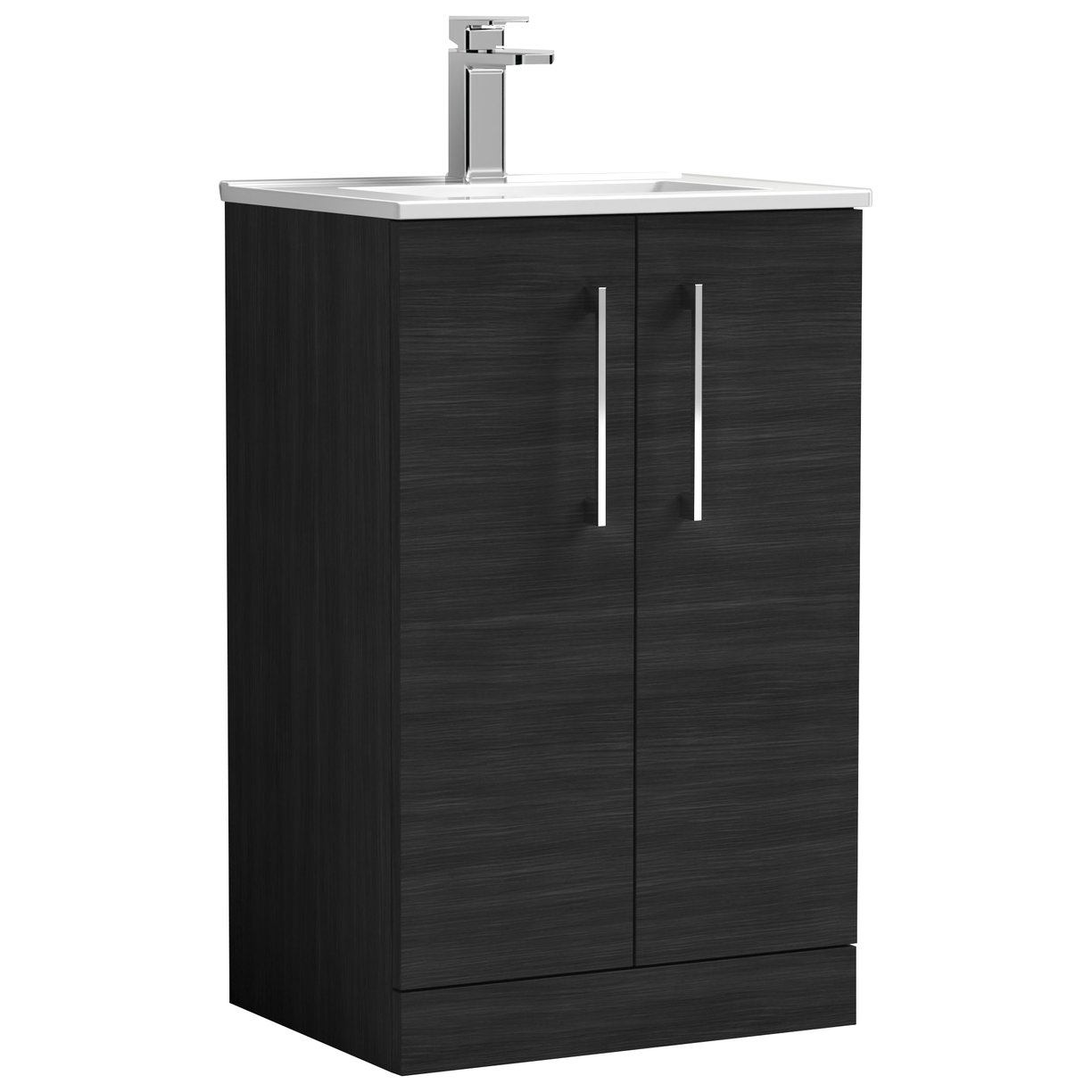 Arno 500mm Floor Standing 2-Door Vanity Unit & Minimalist Ceramic Basin
