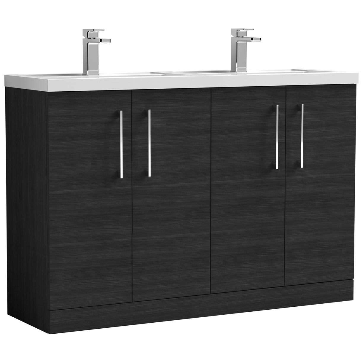 Arno 1200mm Floor Standing 4 Door Vanity Unit & Double Basin