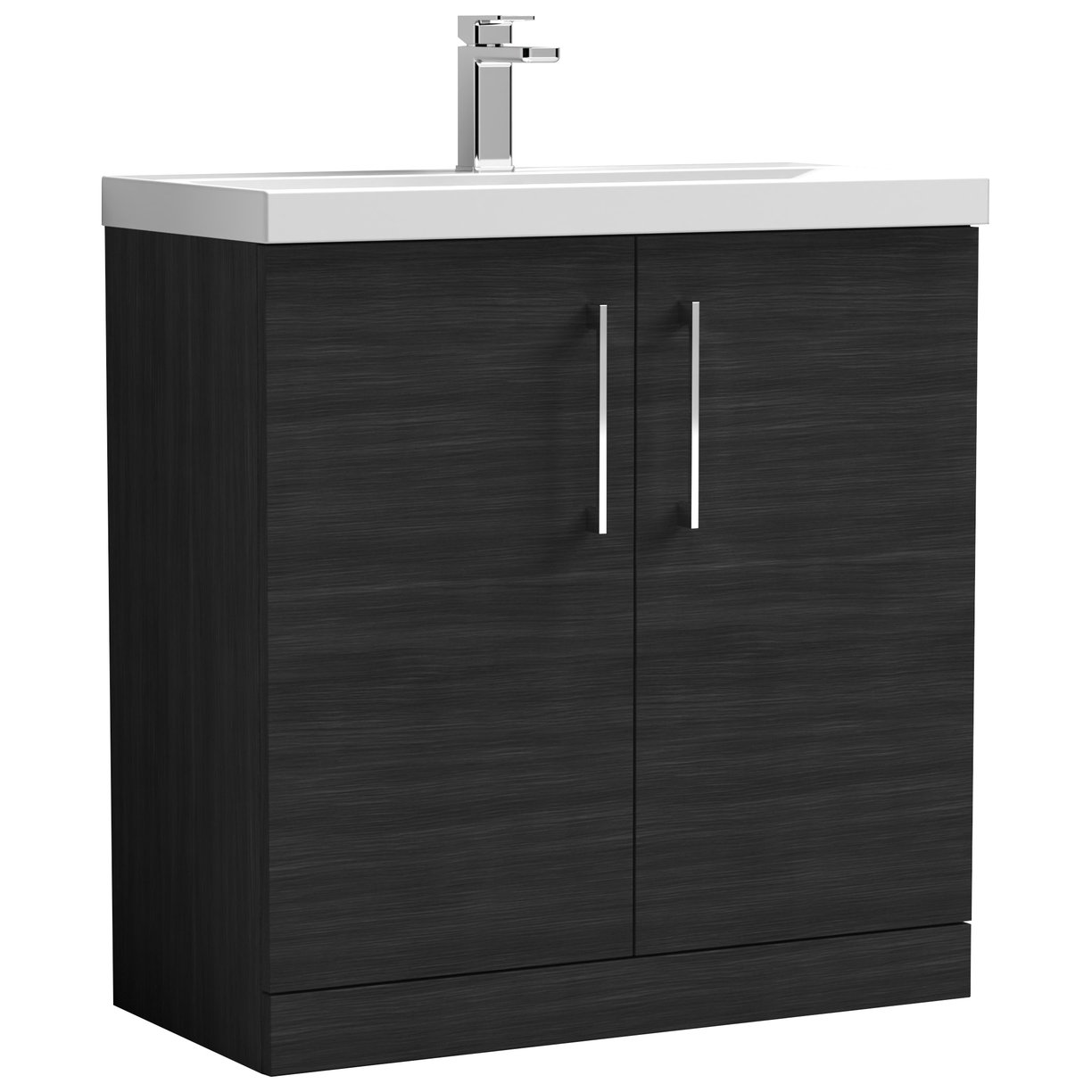 Arno 800mm Floor Standing 2-Door Vanity Unit & Thin-Edge Ceramic Basin