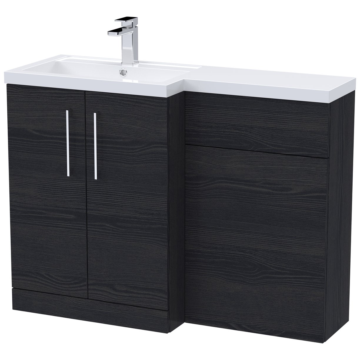 Arno 1100mm L-Shaped Combination Vanity Unit Left Hand