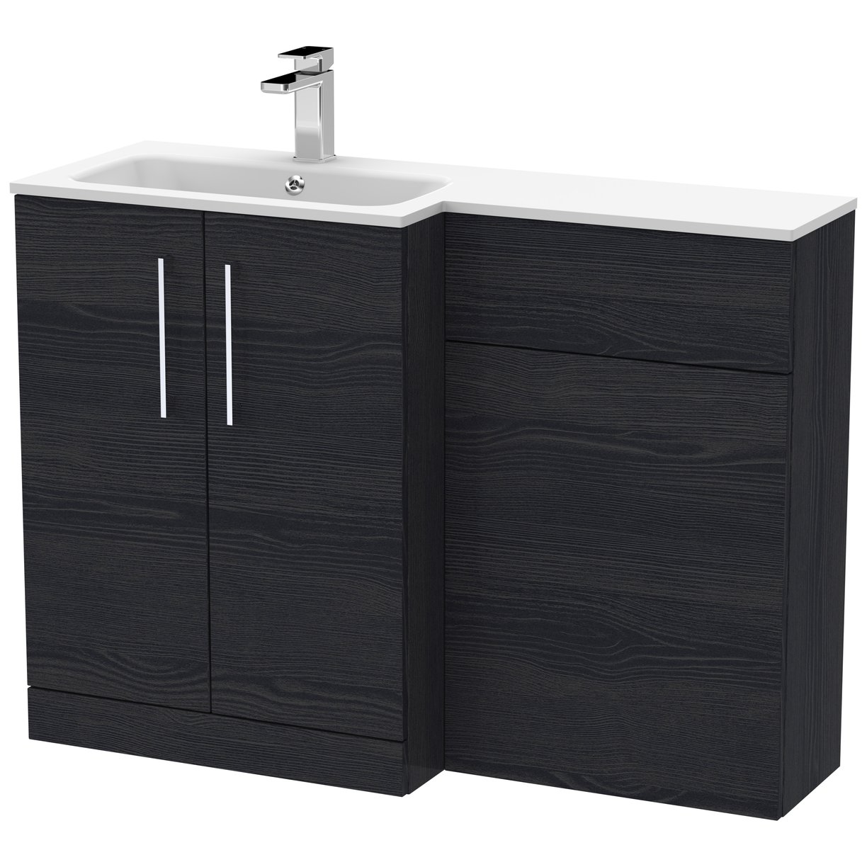 Arno 1100mm L-Shaped Combination Vanity Unit Left Hand
