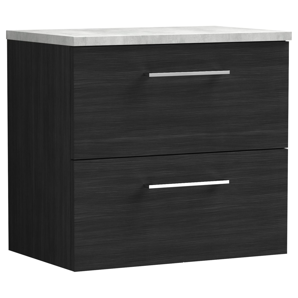 Arno 600mm Wall Hung 2-Drawer Vanity Unit & Laminate Worktop