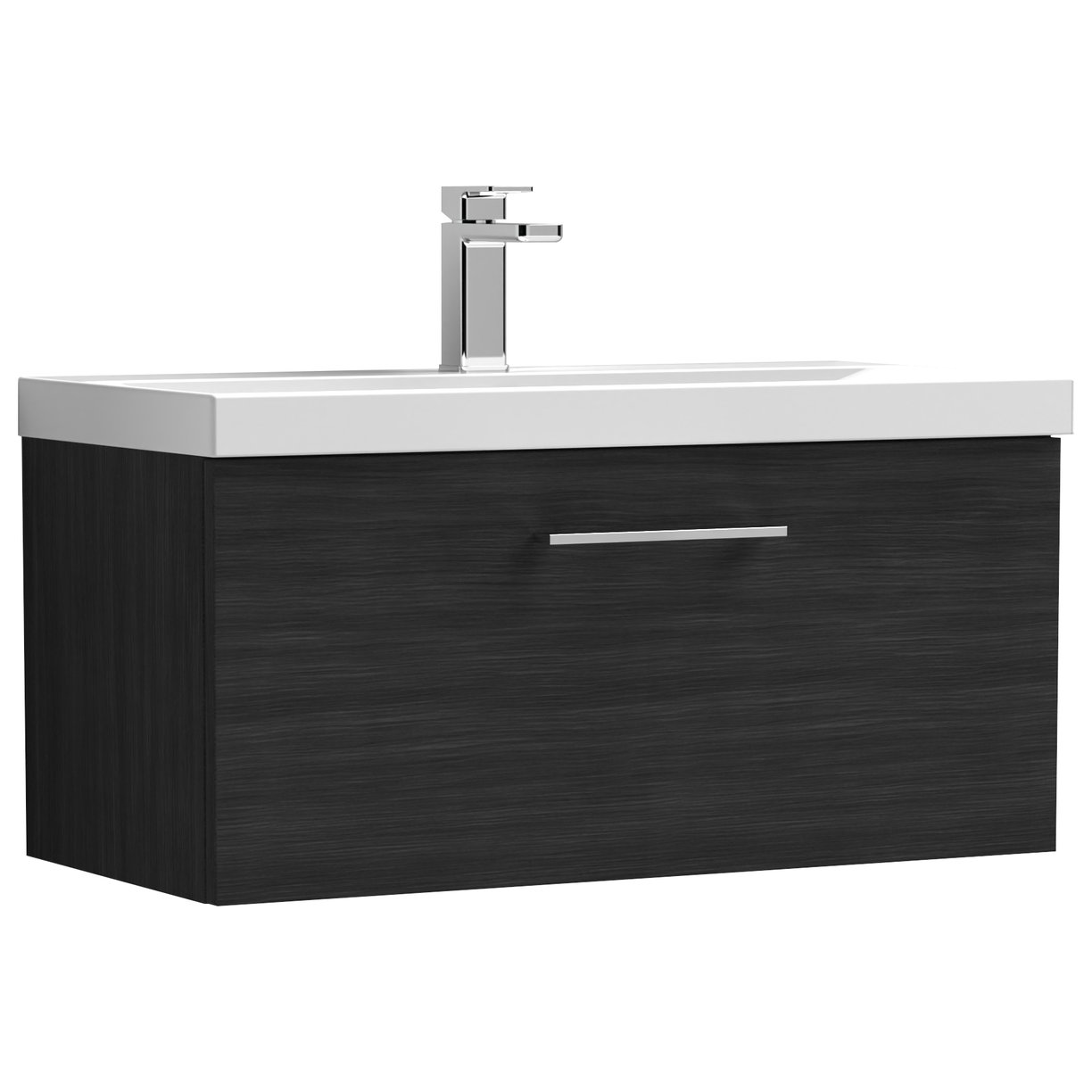 Arno 800mm Wall Hung 1-Drawer Vanity Unit & Mid-Edge Ceramic Basin