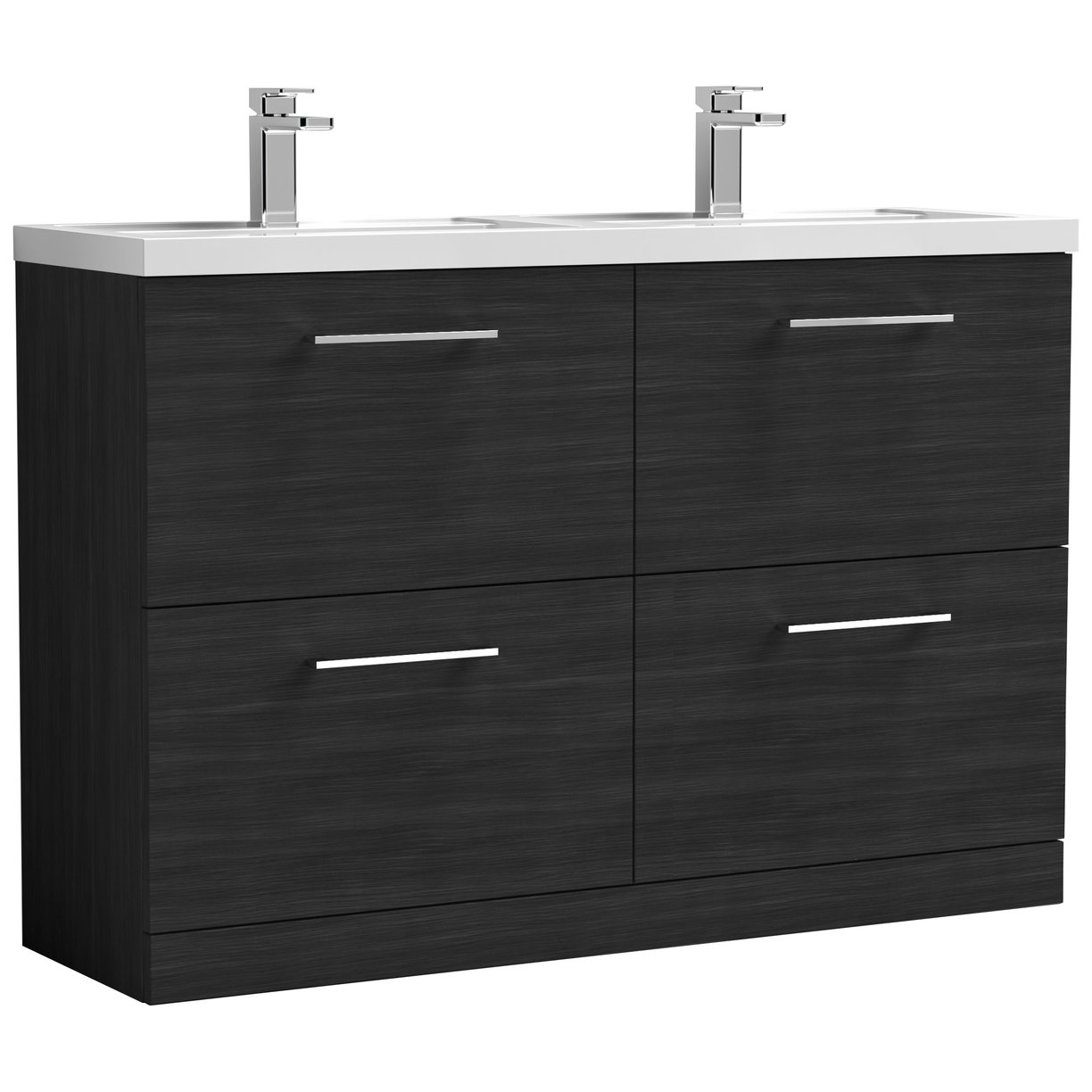 Arno 1200mm Floor Standing 4 Drawer Vanity Unit & Double Basin